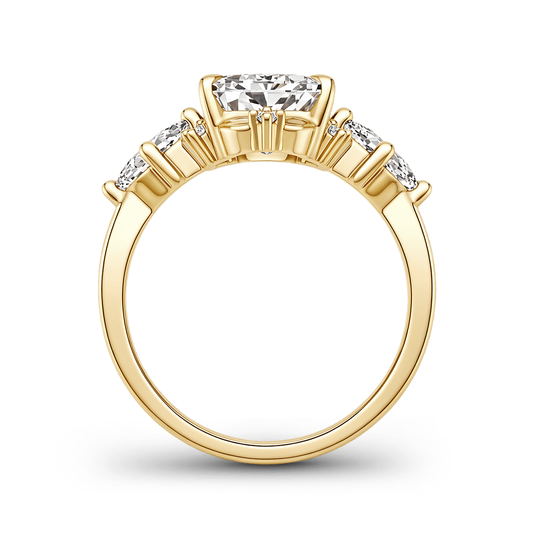 Gnoce Emerald Cut Moissanite Three Stone Ring_6