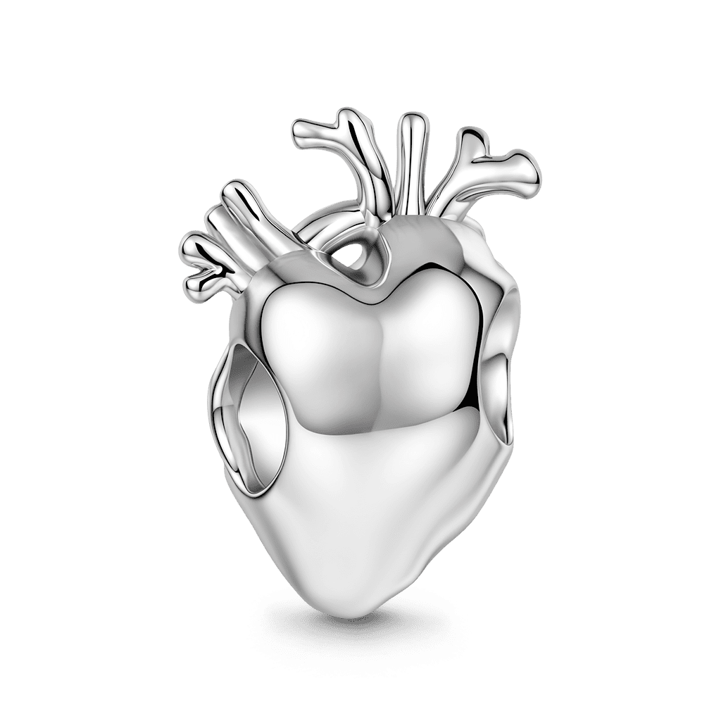 Gnoce Seawater Heart Glowing Beads Platinum-plated Silver Blend_5