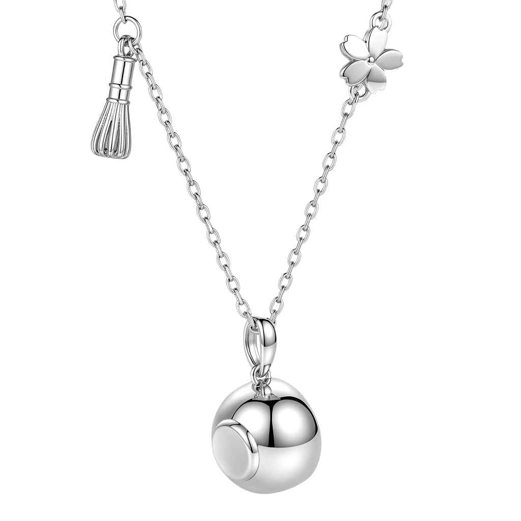 Gnoce Matcha Cup Necklace Platinum-plated Silver_4