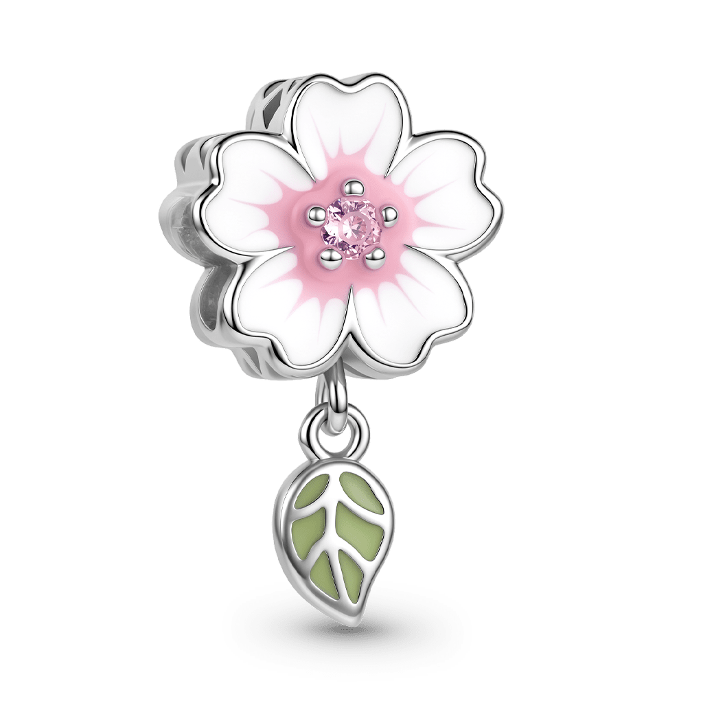 Gnoce Cherry Blossom Beads Platinum-plated Silver Blend_5