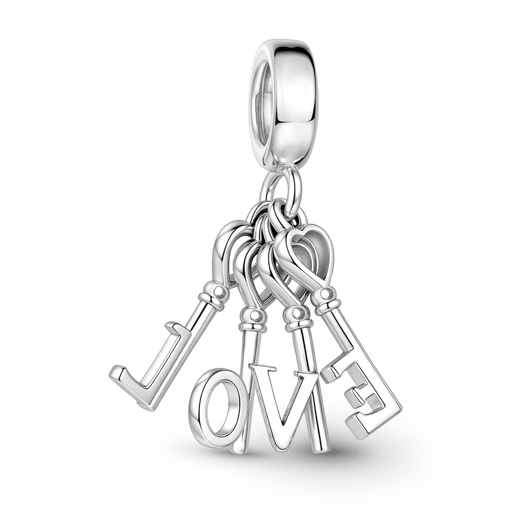 Gnoce "LOVE" Key Pendant Dangle Charm_5