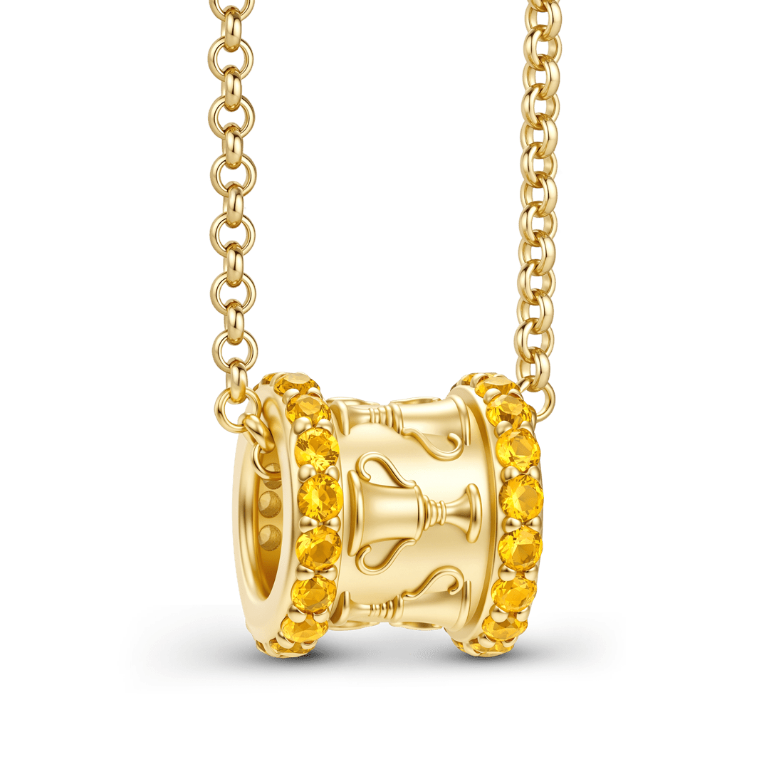 Gnoce Harry Potter Hufflepuff House Cup Barrel Necklace_4