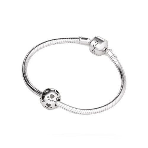 Gnoce Pet Paw Charm Platinum-plated Silver Blend_3