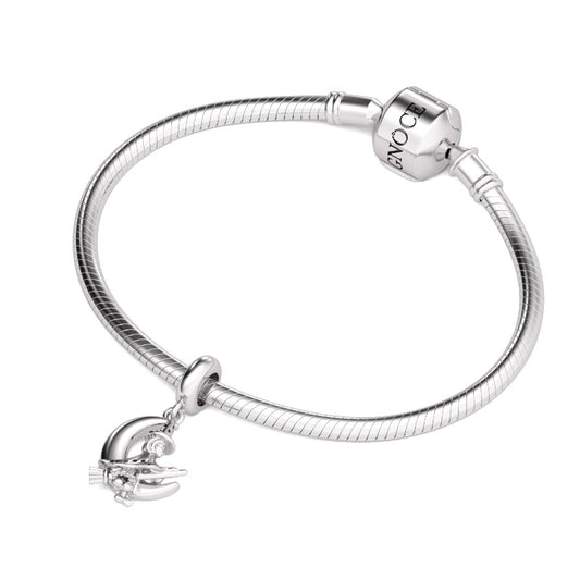 Gnoce Little Witch Broom Charm Platinum-plated Silver Blend_3