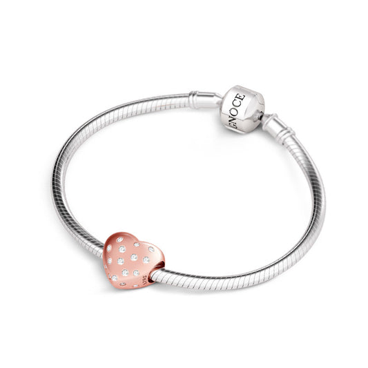 Gnoce Crystal Rose Gold Heart Charm_4
