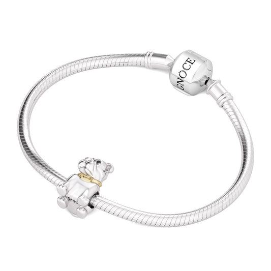 Gnoce Handsome Bulldog Charm Platinum-plated Silver Blend_3