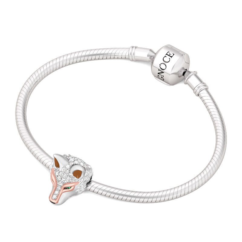 Gnoce Ancient Wolf Charm Platinum-plated Silver Blend_3