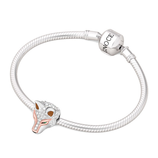 Gnoce Ancient Wolf Charm Platinum-plated Silver Blend_3