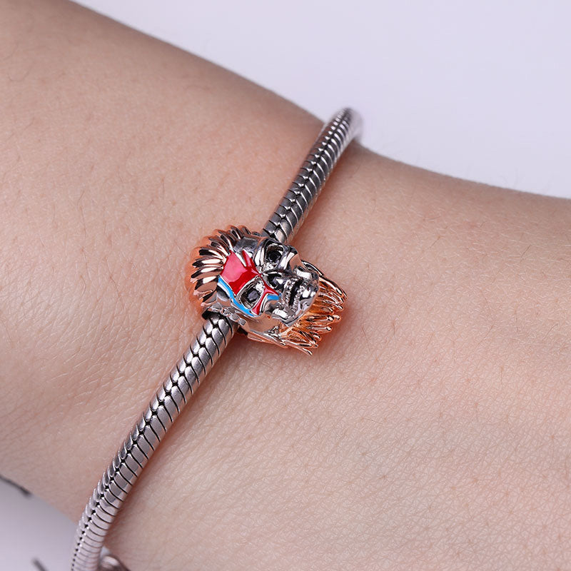 Gnoce Rock Skull Rose Gold Plated Charm_3