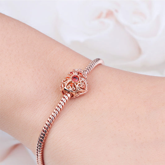 Gnoce Hollow Heart Personalized Birthstone Charm_4