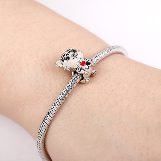 Gnoce Tiger Charm Platinum-plated Silver Blend_3
