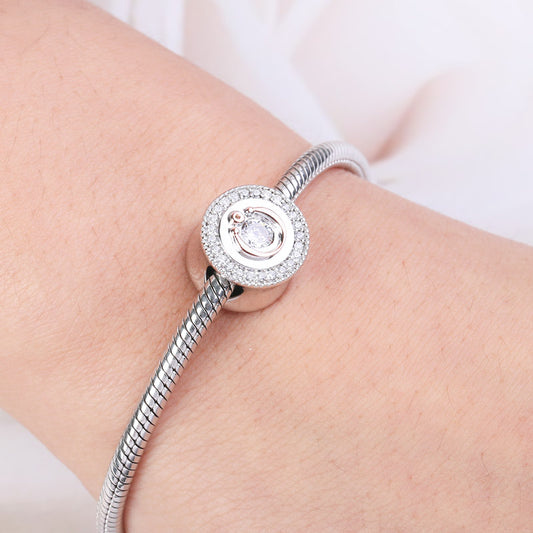 Gnoce Logo Stopper Charm Platinum-plated Silver Blend_3