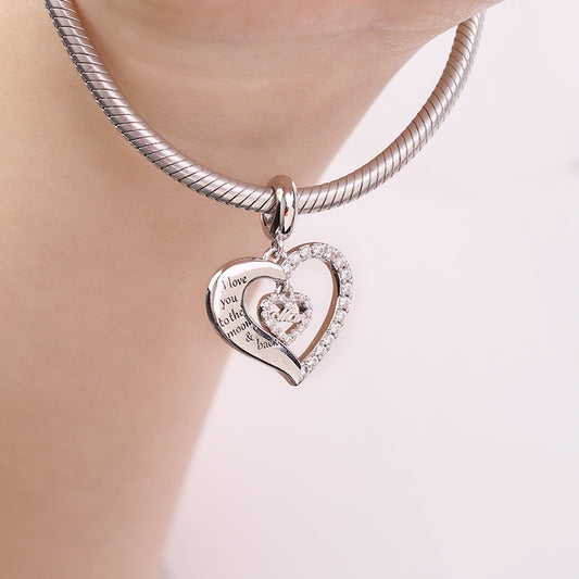 Gnoce Heart Shape Pendant Platinum-plated Silver Blend_3
