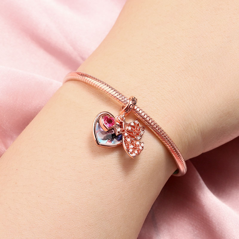 Gnoce Angel Engravable Photo Hollow Charm_3