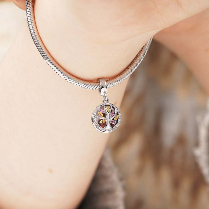 Gnoce Tree Of Life Photo Pendant Platinum-plated Silver Blend_3