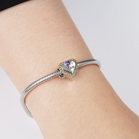 Gnoce Panda Mom's Love Charm Platinum-plated Silver Blend_5