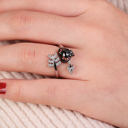 Gnoce Skull Arrow CZ Ring_3