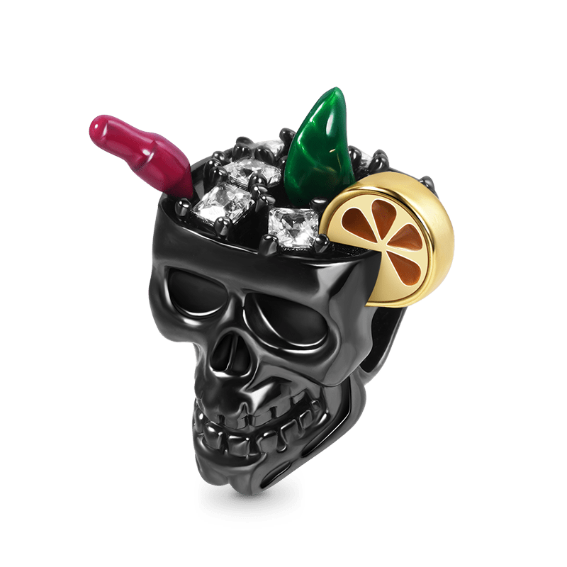 Gnoce Cocktail Drinking Skull Charm_1
