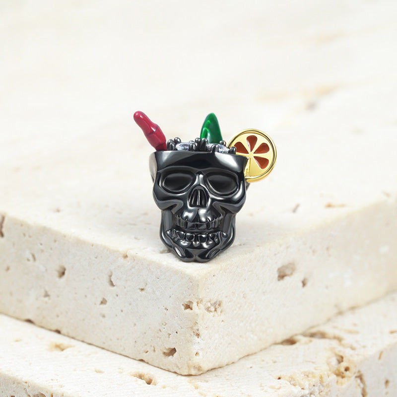 Gnoce Cocktail Drinking Skull Charm_2