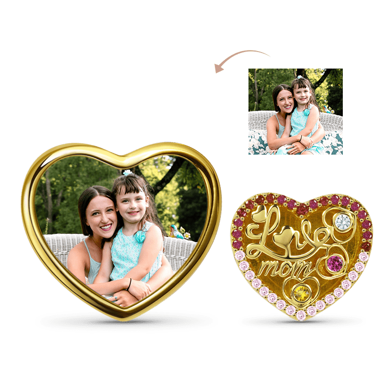 Gnoce Love Mom Heart Photo Charm_1
