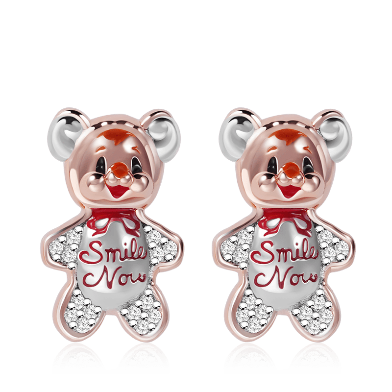 Gnoce Cute Bear Stud Earring_1