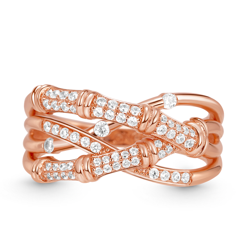 Gnoce Bamboo Intertwined Band Ring_1