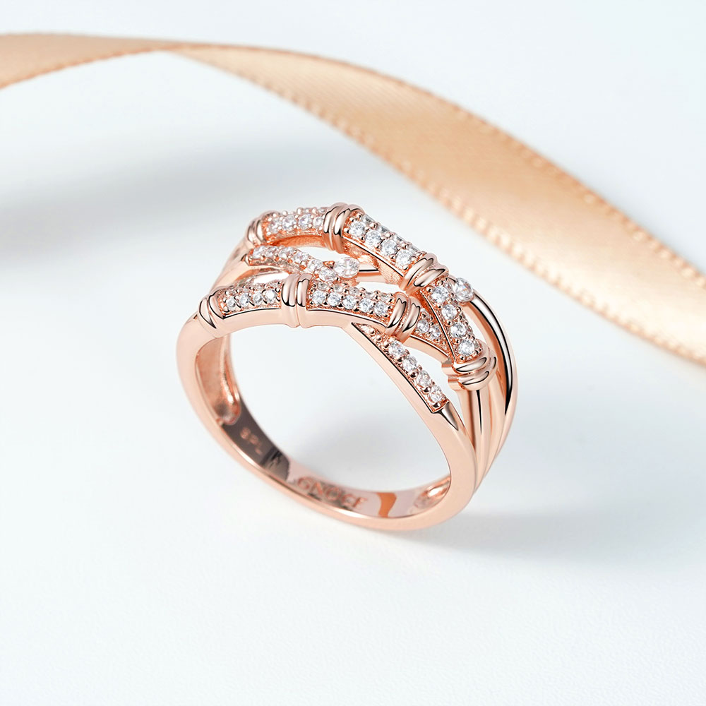 Gnoce Bamboo Intertwined Band Ring_2