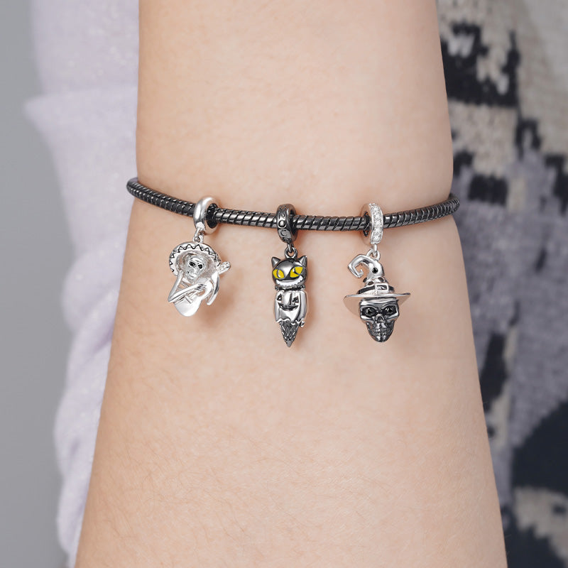 Gonce Black Cat & Pumpkin Monster Charm_3