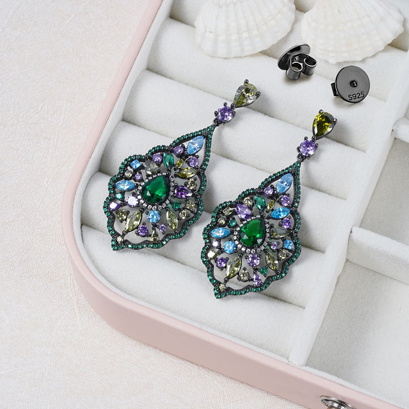 Gnoce Vintage Water Drop Shape Dangle Earrings_2