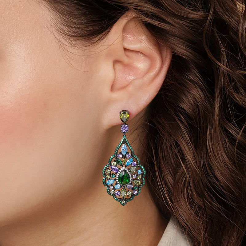 Gnoce Vintage Water Drop Shape Dangle Earrings_3