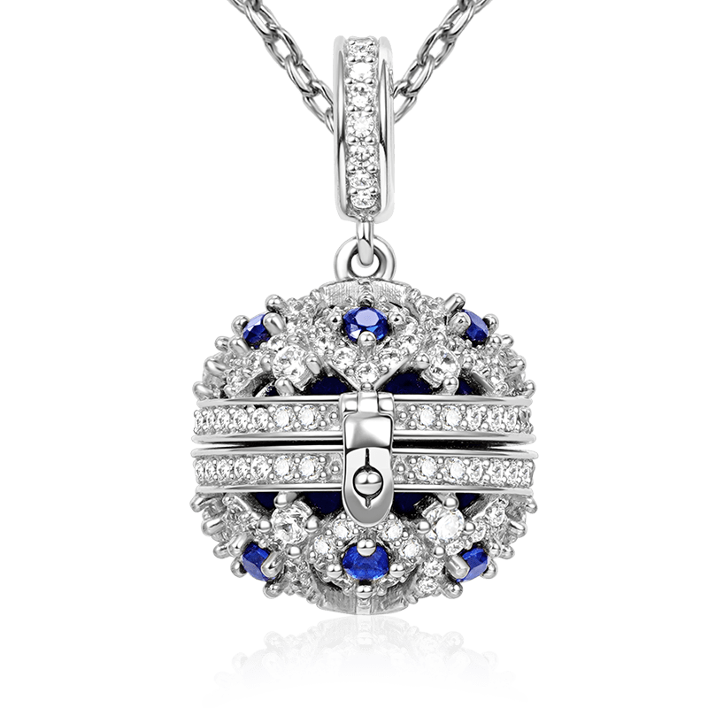 Gnoce Essential Oil Ball Fashion Necklace Platinum-plated Silver Blend_1