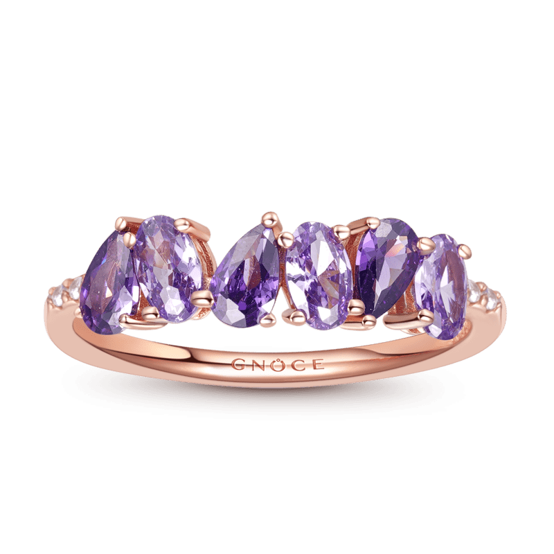 Gnoce Peal & Oval Cuts Gems Ring_1