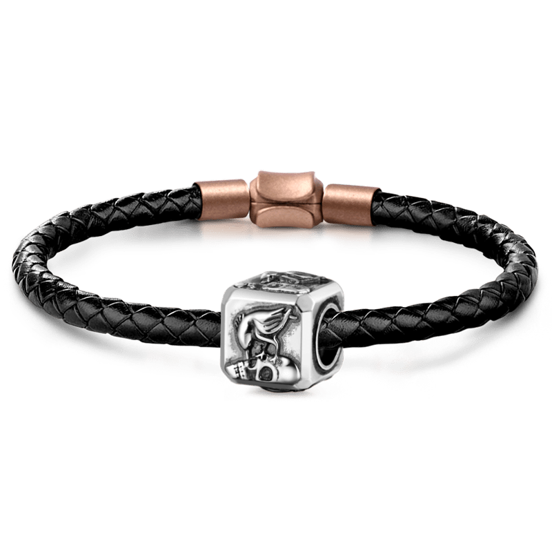 Gnoce Raven & Skeleton Vintage Charm Platinum-plated Silver Blend_1
