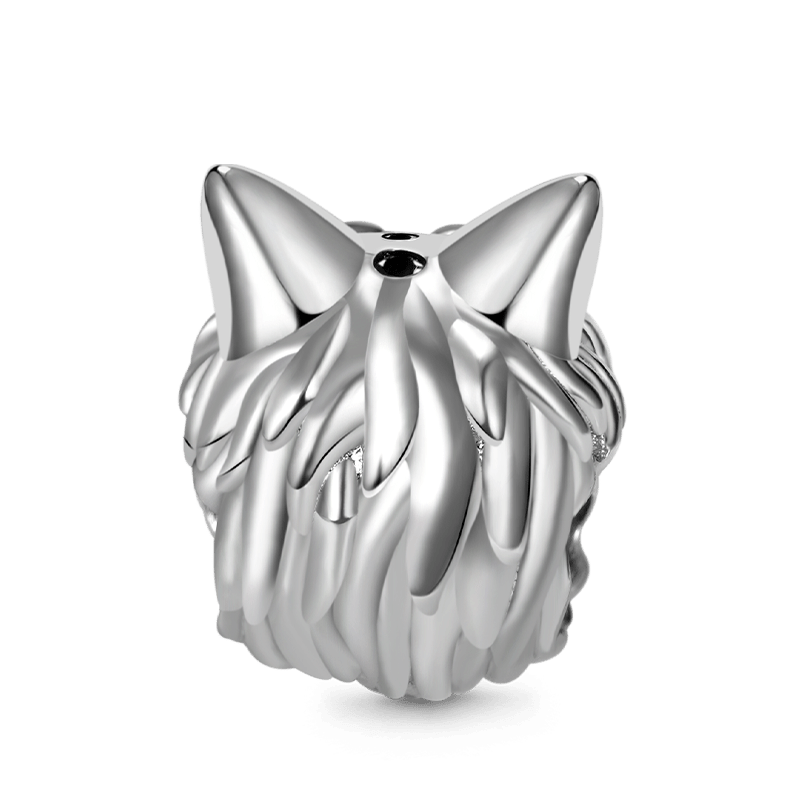 Gnoce Elegant Ancient Animal Wolf Charm Platinum-plated Silver Blend_2