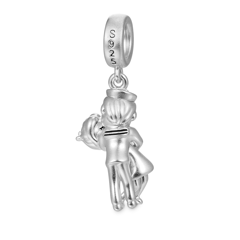 Gnoce Kiss of Victory Charm Platinum-plated Silver Blend_2