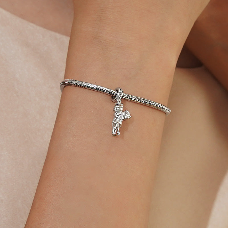 Gnoce Kiss of Victory Charm Platinum-plated Silver Blend_5