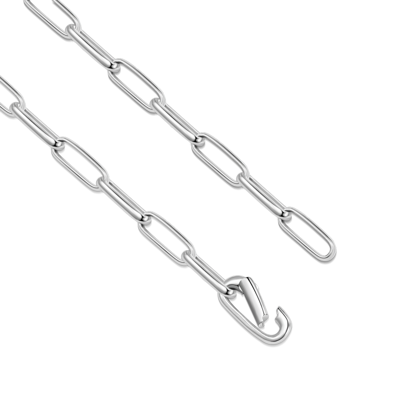 Gnoce Bully Element Link Chain Bracelet Platinum-plated Silver Blend_3
