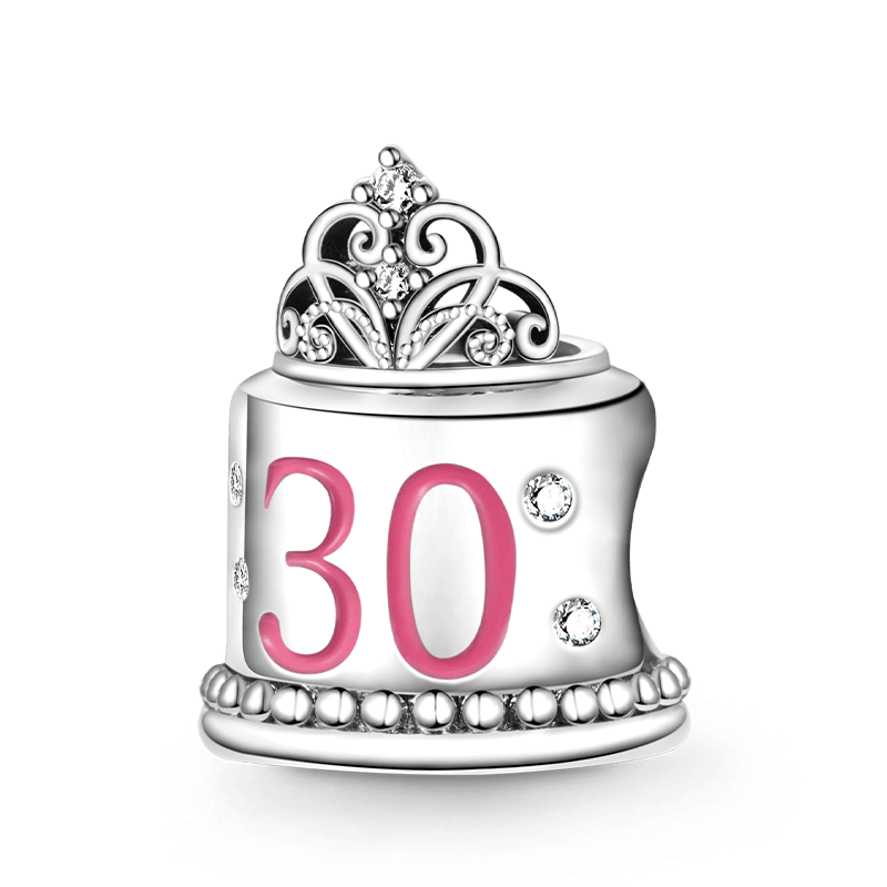 Gnoce Happy "30th Birthday Cake" with Crown Charm_1