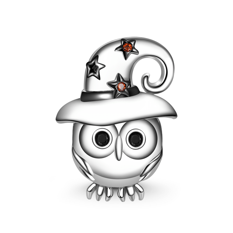 Gnoce Owl with Witch Hat Gift Charm_1