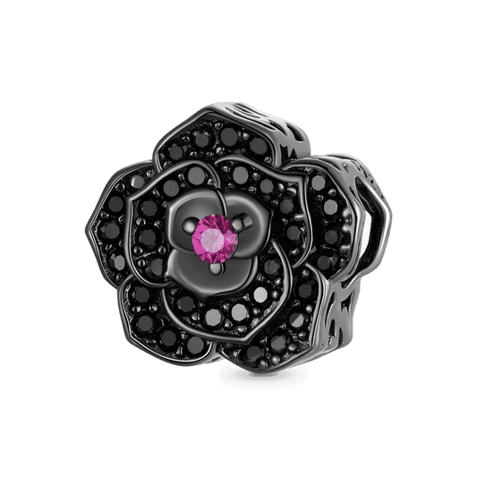 Gnoce Black Rose Flower Charm_1