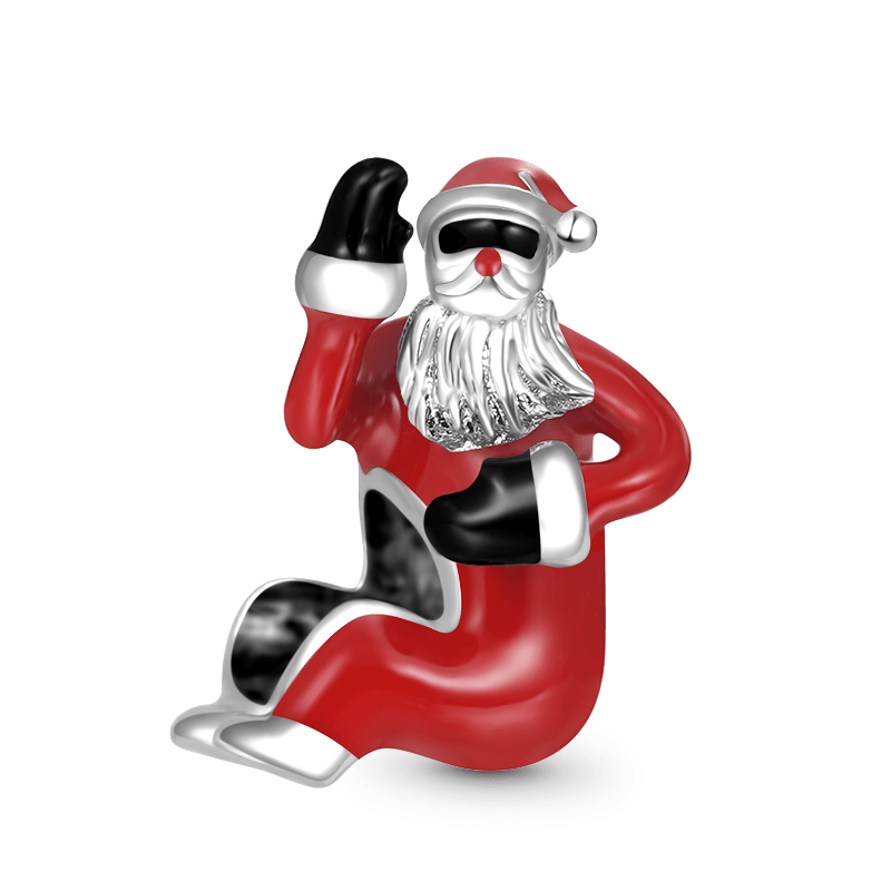Gnoce Rocket Santa Claus Removable Charm Platinum-plated Silver Blend_3