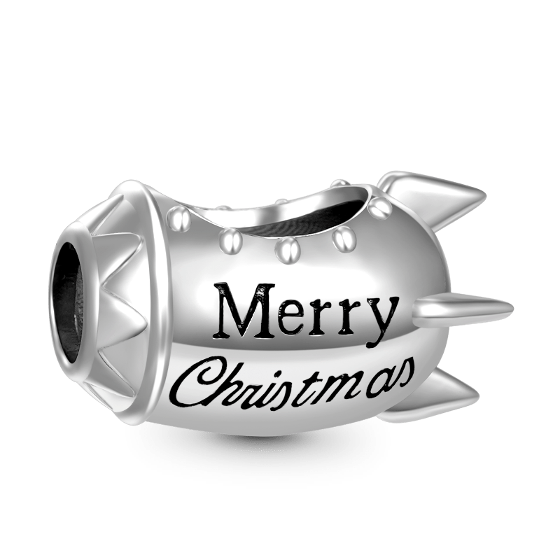 Gnoce Rocket Santa Claus Removable Charm Platinum-plated Silver Blend_4