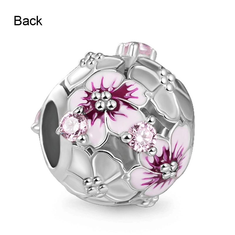 Gnoce Pink Peach Blossom Charm Platinum-plated Silver Blend_2