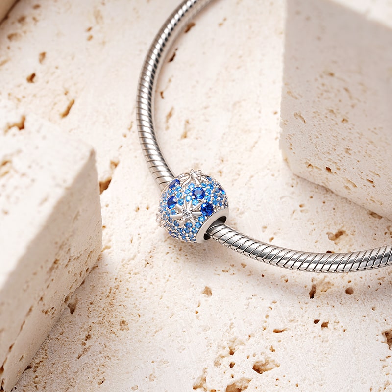 Gnoce Blue Fantasy Fireworks Charm Platinum-plated Silver Blend_3