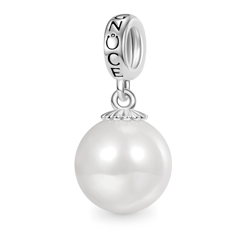 Gnoce Elegant Pearl Charm Platinum-plated Silver Blend_1