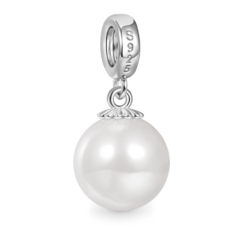 Gnoce Elegant Pearl Charm Platinum-plated Silver Blend_2