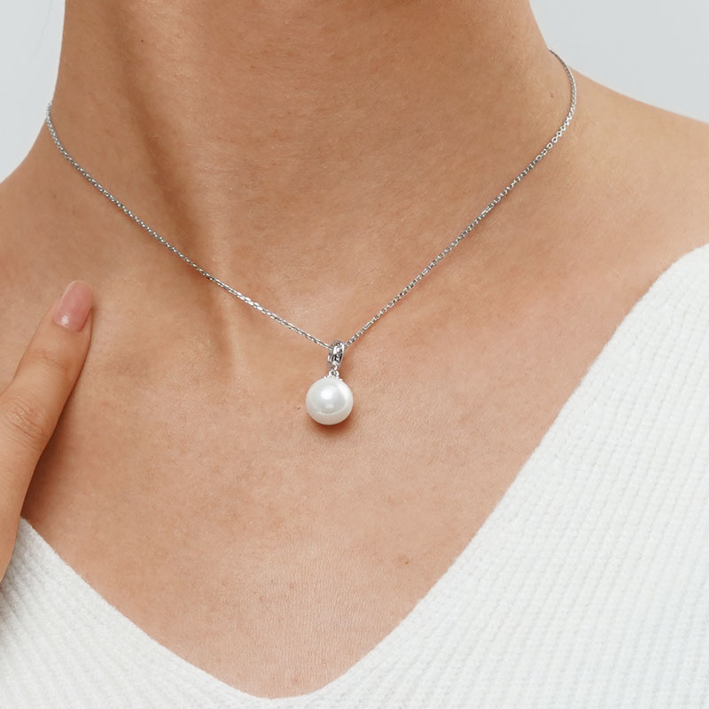 Gnoce Elegant Pearl Charm Platinum-plated Silver Blend_7