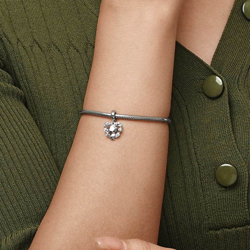 Gnoce Elegant Queen & Flower Charm Platinum-plated Silver Blend_5