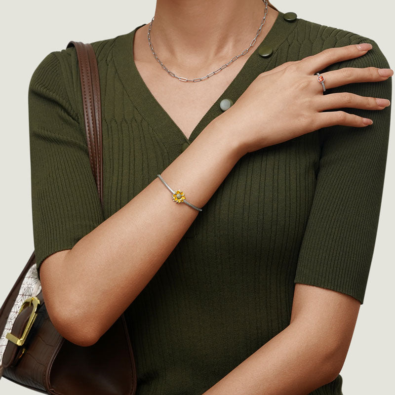 Gnoce Sparkling Sunflower Charm_4