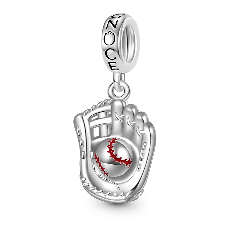 Gnoce Baseball Glove Charm Platinum-plated Silver Blend_1